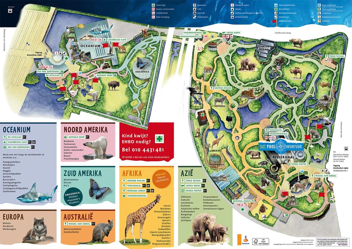 Mappa di lo zoo di Rotterdam 