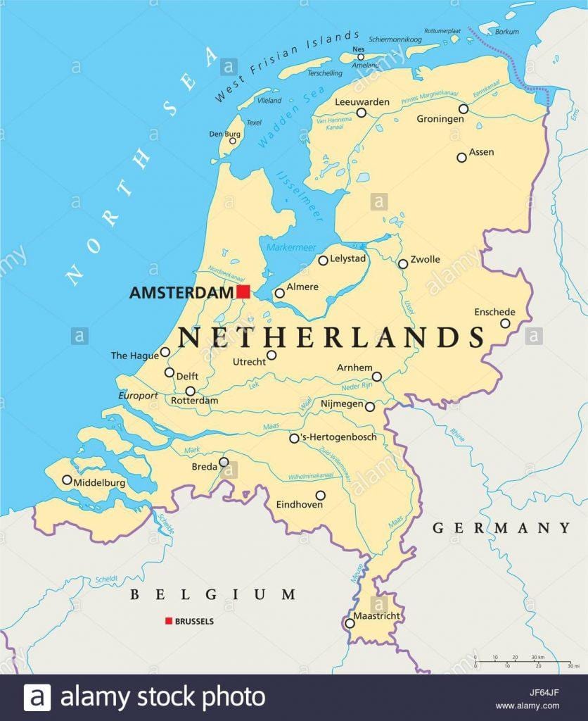 Mappa di Rotterdam e amsterdam