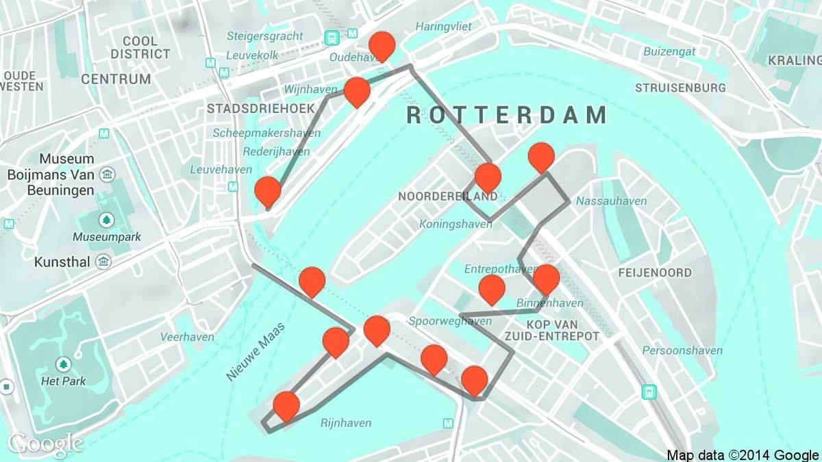 Mappa di architettura di Rotterdam 