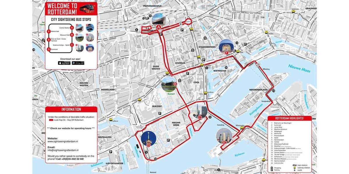 Mappa di Rotterdam bus