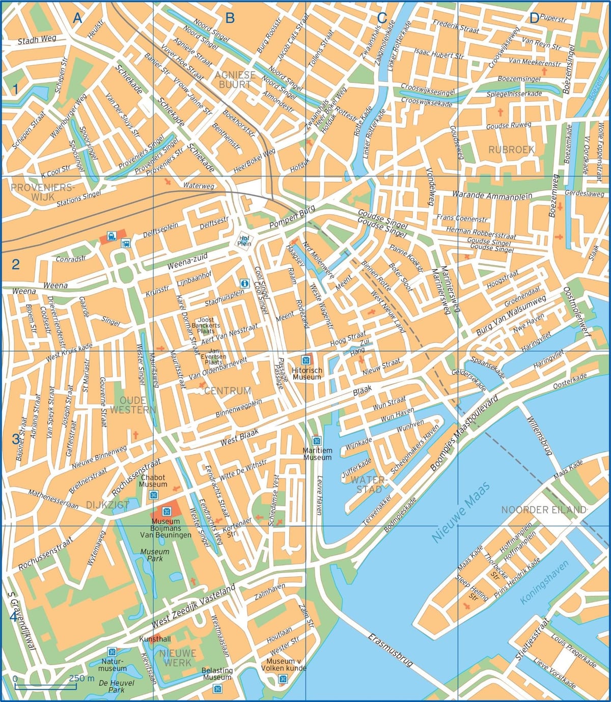 Mappa di Rotterdam strada