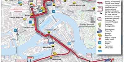 Mappa di Rotterdam marathon 