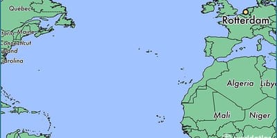 Mappa di Rotterdam il mondo 