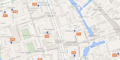 Mappa di Rotterdam zone di parcheggio 