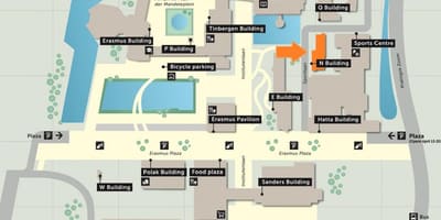 La mappa delle università erasmus di Rotterdam 